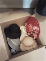 Box of misc. Hat's