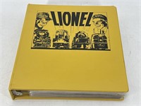 Lionel Trains Binder With Vintage Catalogs
