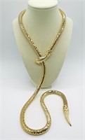Gold Tone Large Snake Chain