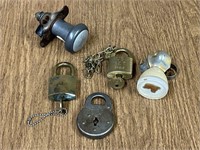 Lot of Vintage Knobs and locks