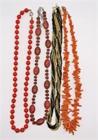 Four Beaded Necklaces