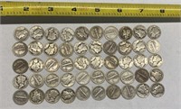 (50) 1930s Silver Mercury Dimes