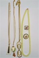 Vintage Necklace & Clip Set