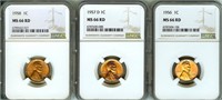 1956 57-D 58 Cent NGC MS66 RD LISTS $110