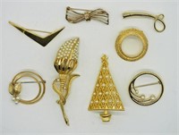 Vintage Brooches, Lot of 8