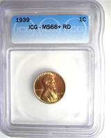 1939 Cent ICG MS66+ RD