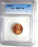 1956-D Cent ICG MS67 RD LISTS $300