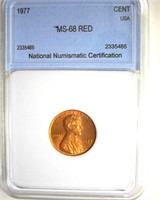 1977 Cent MS68 RD LISTS $4000