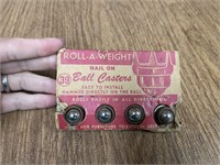 Vintage Roll-a-weight Nail on Ball Casters