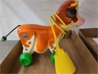 1972 FISHER PRICE COW PULL TOY