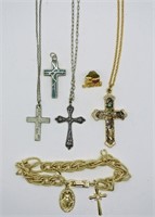 Religious Cross Lot - 6 Pieces