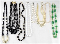 (8) VINTAGE BEADED NECKLACES