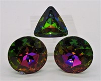 Earring & Ring Set, Mystic Quartz Colored Gemstone