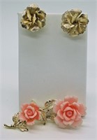 Rose Pins & Earring Set
