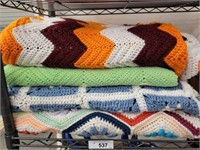 CROCHETED AND KNITTED THROWS
