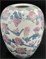 Vintage Chinese Pink Lotus Flower Floral Porcelain