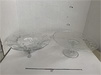 Cake Plate and Bowl