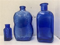 3cnt Blue Bottles