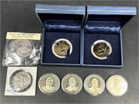 Coins Lot - 1929D Half Dollar, Regan $10 Liberia