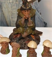 Garden Decor - Wizard and Mushrooms