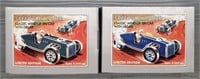 (2) Schylling Speedway Racer Wind-up Tin Cars