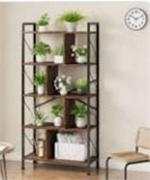 5 Tier Industrial Bookshelf Tall Bookcase With