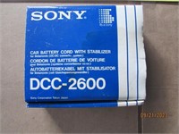 Sony  DCC-2600 Car Battery Cord DC Adapter Papers