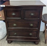 4 DRAWER NIGHT STAND WITH SHELL PULLS