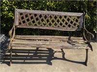 ANTIQUE BENCH WROUGHT IRON