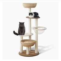 ($229) Modern Cat Tree Tower for Large Cats, Real