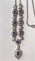 18" STS Sterling Tanzanite Gorgeous Necklace 16 G