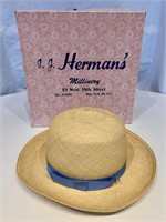 1960's Straw Hat w Hat Box