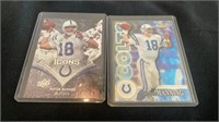 2008 Icons Peyton Manning card 2 lot