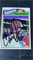 1976 NFC All Pro Chris Hanburger Redskins Auto