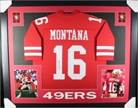 Autographed Joe Montana Custom Framed Jersey