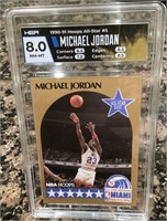 Vintage 1990 Hoops All-Star #5 Michael Jordan Card