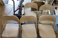 GROUP OF FOLDING METAL CHAIRS