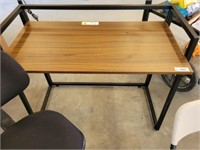 METAL FRAME DESK, OFFICE CHAIR