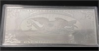 Decorative 4oz Solid Silver One Million Dollar Bar