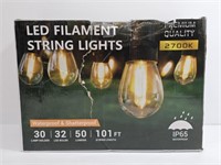LED FILAMENT STRING LIGHTS - BAD BOX - NEW