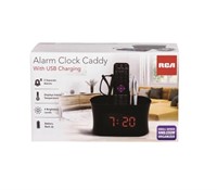 RCA USB Alarm Clock with Storage Caddy