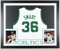 Autographed Marcus Smart Custom Framed Jersey