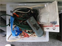 CRATE OF ELECTRICAL CORDS