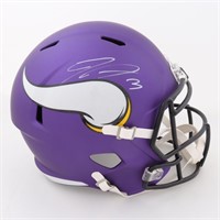 Autographed Jordan Addison Vikings Helmet