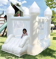 HMTAOLIFE WHITE BOUNCE HOUSE(6X6X5.28FT) WITH