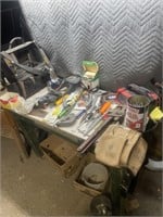 Tool bag and a quantity of wrenches, including