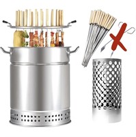 SCIAZA PORTABLE VERTICAL CHARCOAL SMOKER WITH
