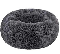 SOFT PLUSH ROUND PET BED FOR CATS OR DOGS