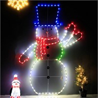 193 LED Snowman Light with Controller  Colorful Pr