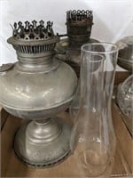 2 PC VINTAGE OIL LAMPS